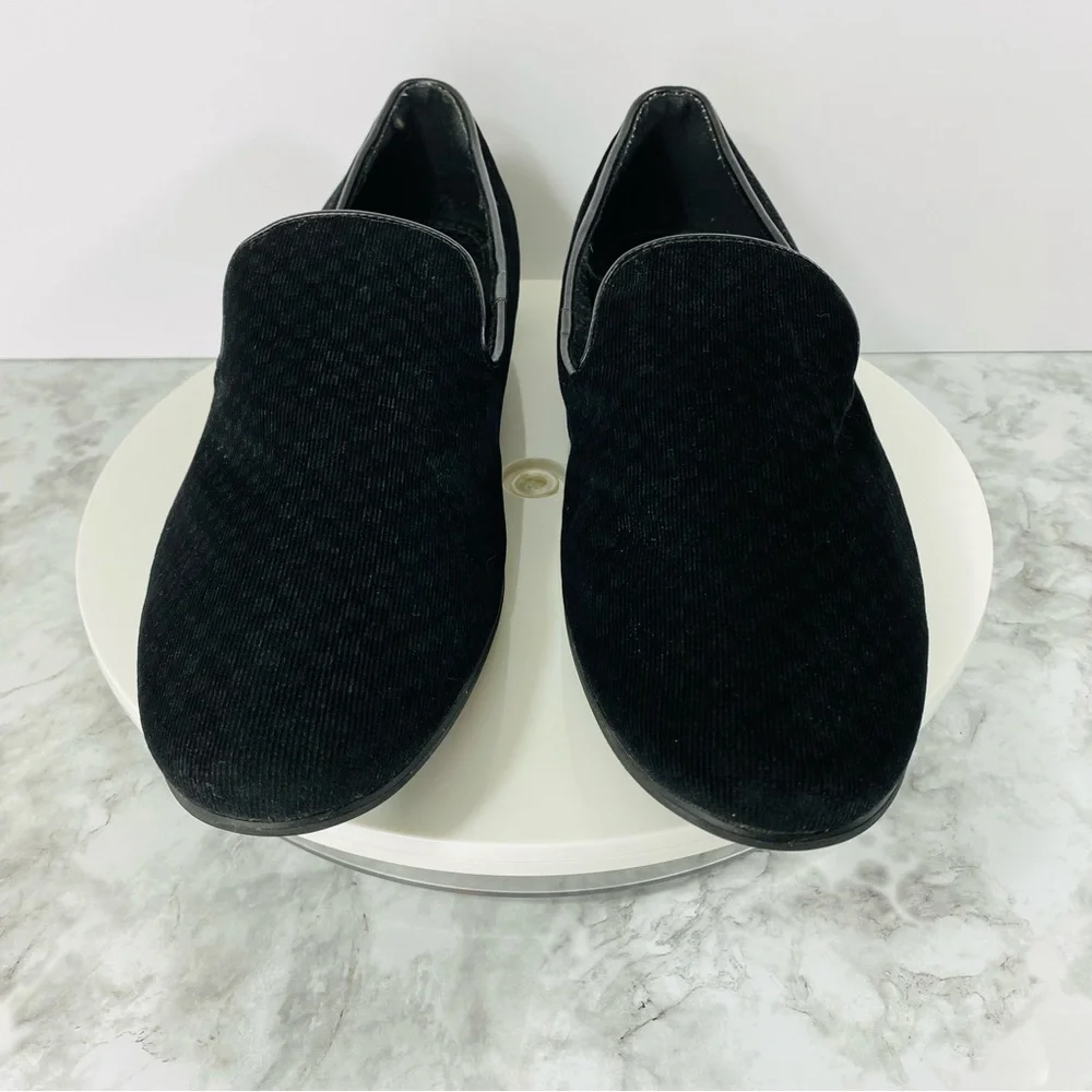 Giorgio Brutini Quilted Velvet Velour Loafers Mens Sz 11.5M Black‎ Party Slip On